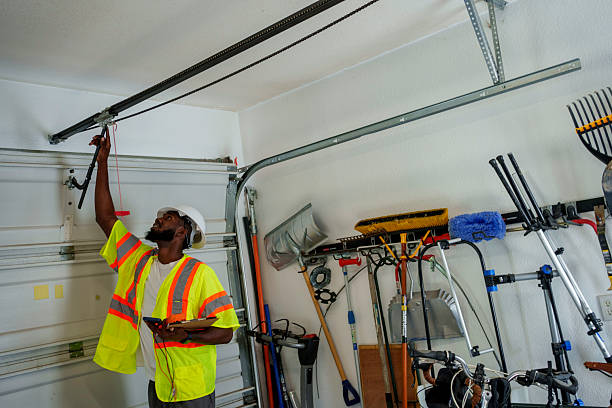 Professional Garage Door Panel Replacement technician working in Bent Creek, NC